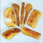 7pcs Gua Sha Beauty Massage Tool Set - Natural Resin Gua Sha Scrapers For Face, Back & Neck - Relax Muscles & Release Stress - Mother's Day Gift