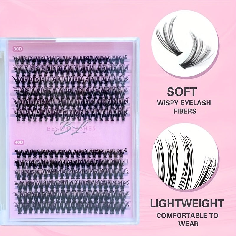Lash Book Kit - Multi-Style Faux Mink Eyelashes, Natural & Fluffy Mix Length Individual Lashes With Tweezer, Bond & Seal, Remover, Comfortable Wear At Home For Beginner, Wispy, Dramatic Lashes Perfect Valentine'S Day Gifts