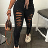 Women's Fashionable Ripped Skinny Denim Jeans - Stretchy, Hip-Lifting, Comfortable Fit with Pockets, Machine Washable, Casual Style, Everyday Jeans|Casual Chic Pants|Stretchy Material