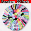 20 Pairs Women's No-Show Socks - Geometric Pattern, Smooth Polyester Fabric with 120g/m² Weight - Casual & Gift-Perfect | Soft & Breathable | Ribbed Low Cut Design