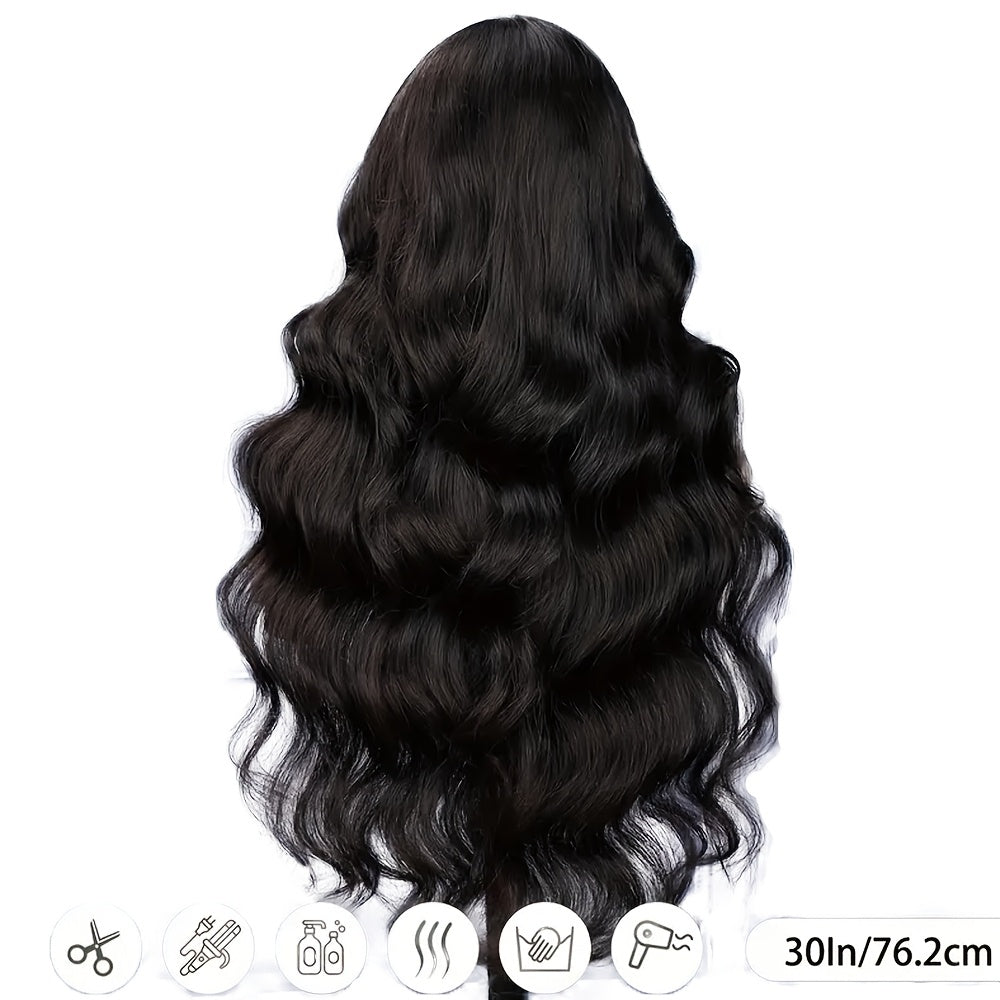 250% Density 6x4 Lace Front Human Hair Wig - 100% Real Remy Hair, Body Wave, Natural Look, Multi-Purpose for Daily Wear, Parties, and Special Events, Suitable for All Occasions, Elegant Style for Women, Special Event Wig | El