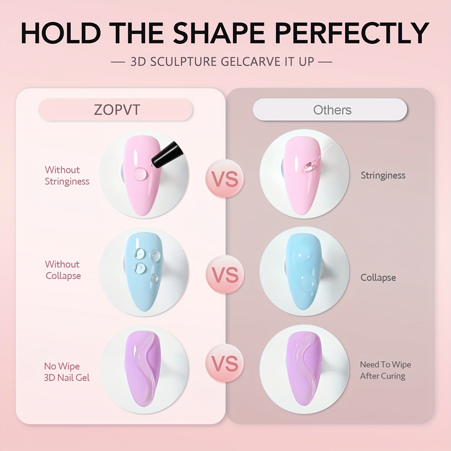 3D Nail Art Modeling Gel – Sculpting & Painting Gel for Autumn/Winter DIY Nails, Halloween Designs & Creative Molding, Formaldehyde-Free