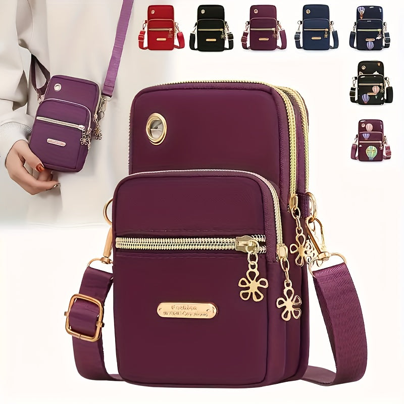 New Style Mobile Phone Bag for Women, Mini Crossbody Bag with Cell Phone Pocket, Hanging Neck Cloth Bag, Portable Wrist Coin Purse