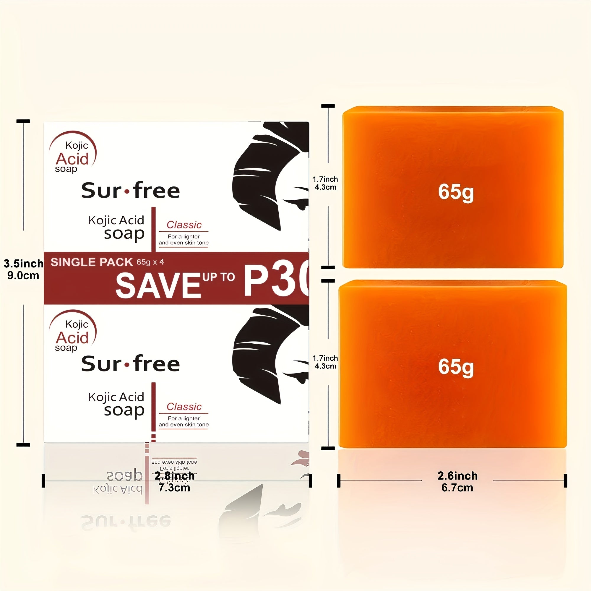 4pcs Kojic Acid Soap, Moisturizing And Improve Light Beige, for Women Men Face Body CareKojic Acid Soap, Moisturizing And Improve Light Beige, for Women Men Face Body Care