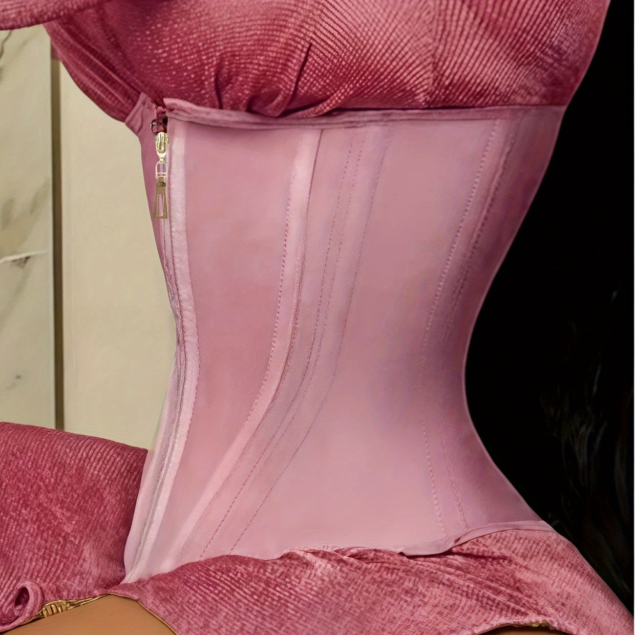 Women's Elegant Latex Waist Trainer Corset - Adjustable Buckle Compression Cincher Belt for Tummy Control & Posture Support, Shapewear for Workouts, Fashion Figure Shaping, Tummy Control Shapewear