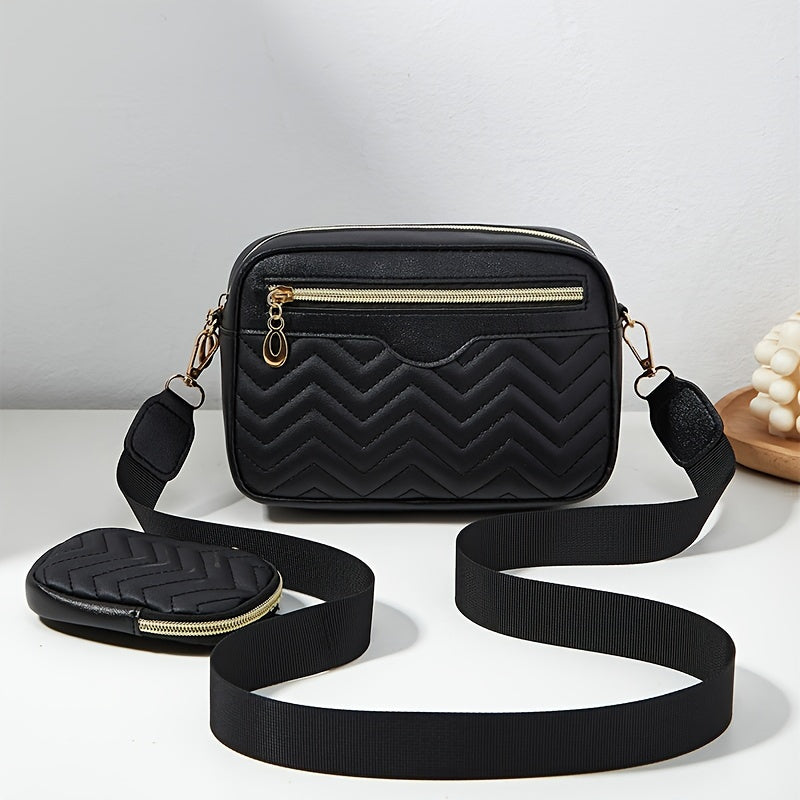[2pcs Women'S Shoulder Crossbody Bags] Two-Piece Set of Women'S Shoulder Crossbody Bags