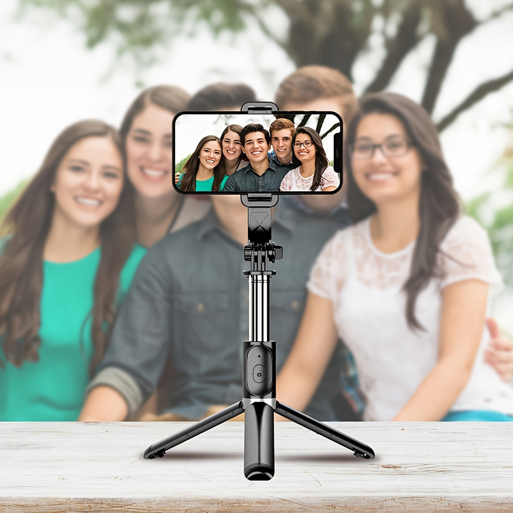 40-inch Extendable Phone Selfie Stick, Professional Floor Stand Designed for Live Streaming with Wireless Remote Control Smartphone Tripod, 360° Rotatable, Stable Anti-Shake Handheld Monopod Perfect for Travel and Outdoor Vl