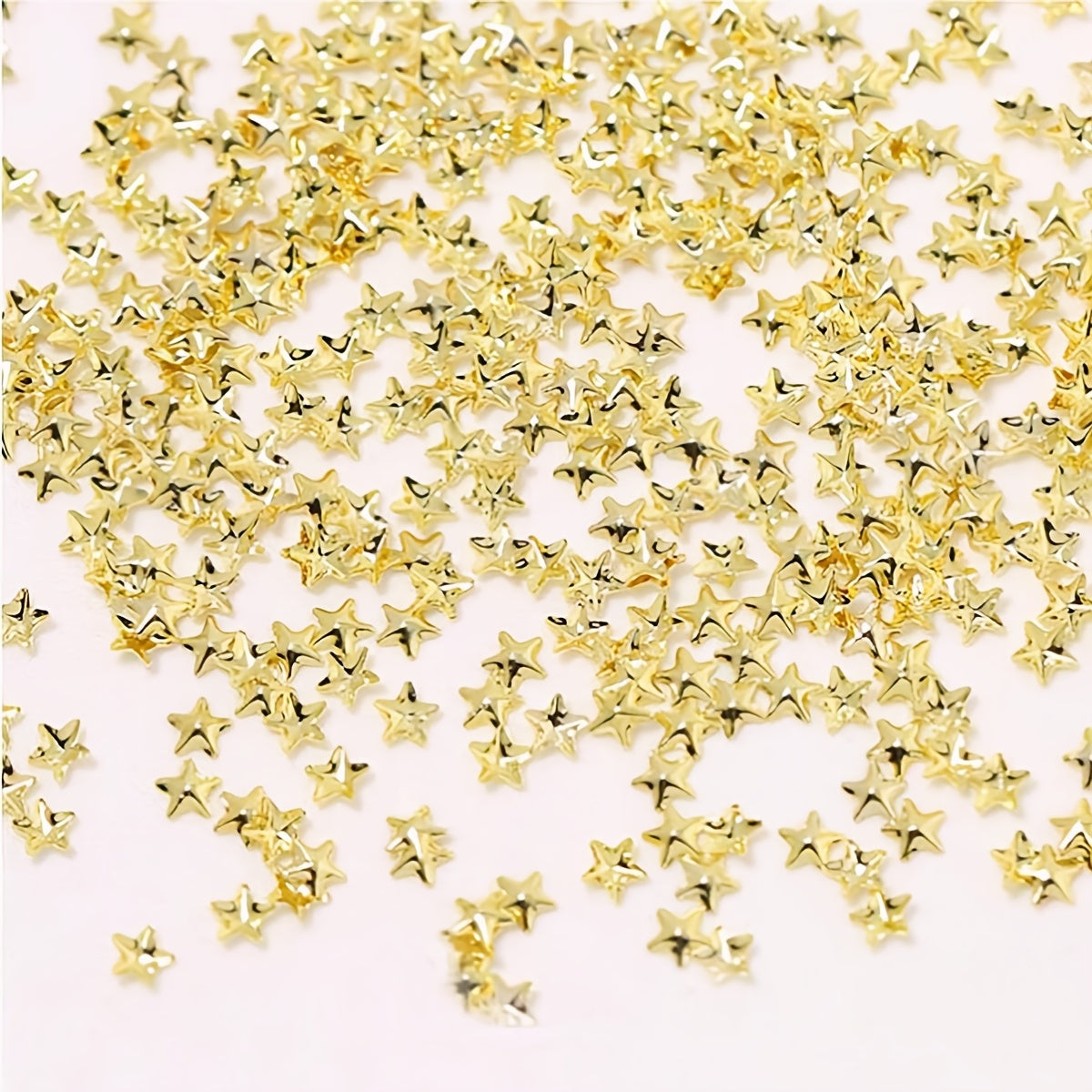 12 Grids 1000pcs Moon Star Nails Golden Metallic Nail Sequins Charms 3D Nail Art Tips Decoration Press On Manicure Supply DIY Nail Gems Nail Supplies