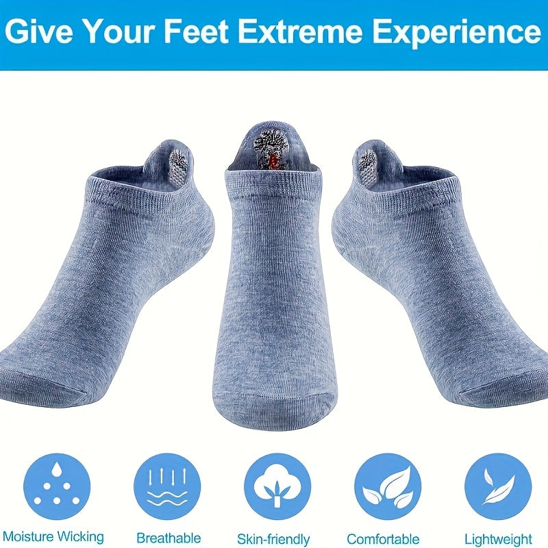 10 Pairs Of Socks In Various Colors, Elastic Ankle Length Socks, Aesthetic Socks, Cute Socks, Lightweight Low Cut Socks For Women And Girls
