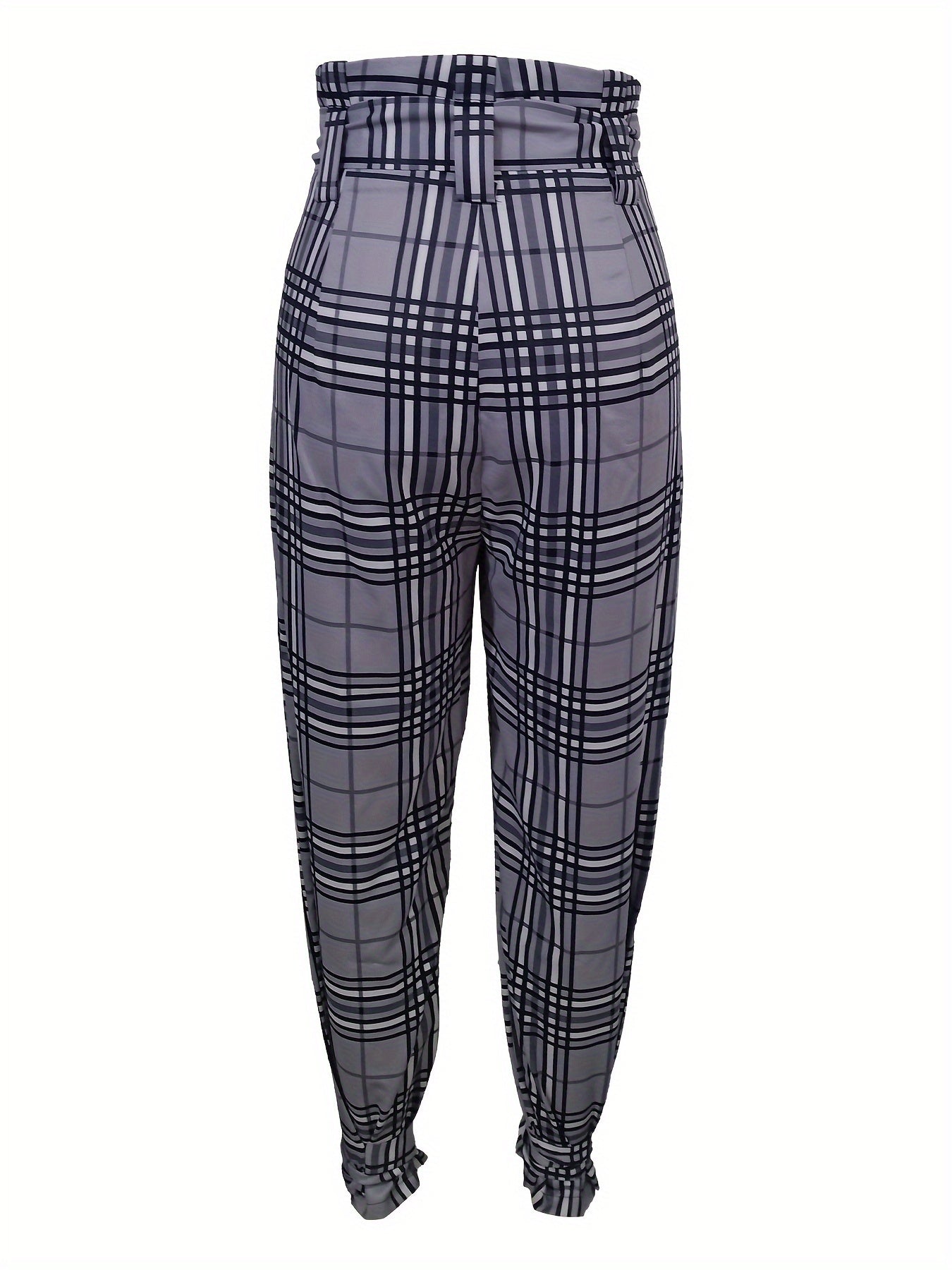 Elegant Striped High-Waist Stretch Leggings for Women - Comfortable Polyester, Machine Washable, All-Season Wear, Non-Sheer, Fashionable Slim Fit Pants