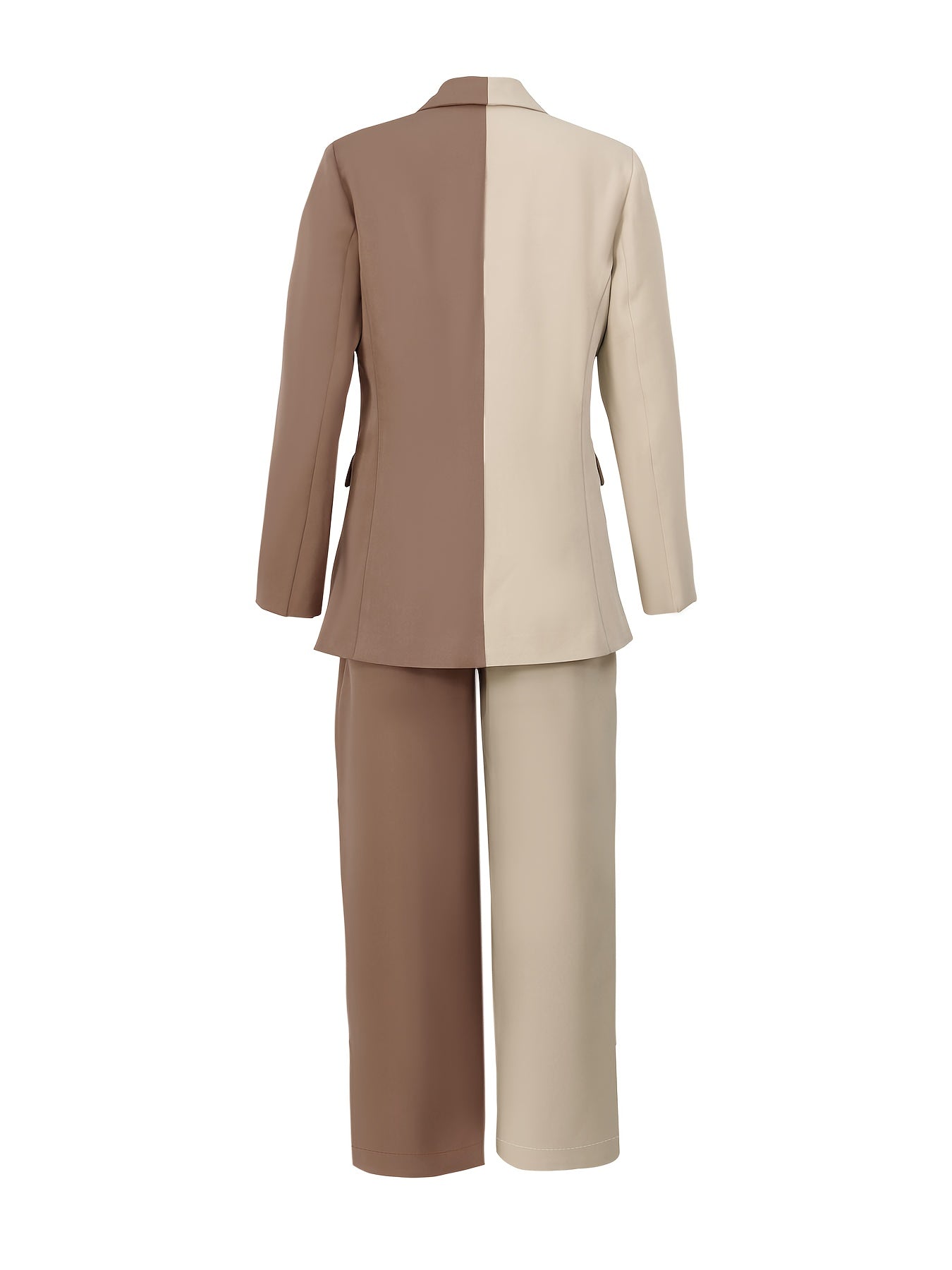 Two-piece Elegant Special Women's Fashion Color-Matching Suit Set