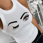 Women'S Sleeveless Color Block Tank Tops Basic Cami Shirt And Tank Blouses