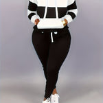 2 Pcs Cozy Striped Lounge Set - Soft Long Sleeve Kangaroo Pocket Hoodie & Drawstring Elastic Waist Jogger Sweatpants - Women's Comfortable Casual Wear for Daily Life