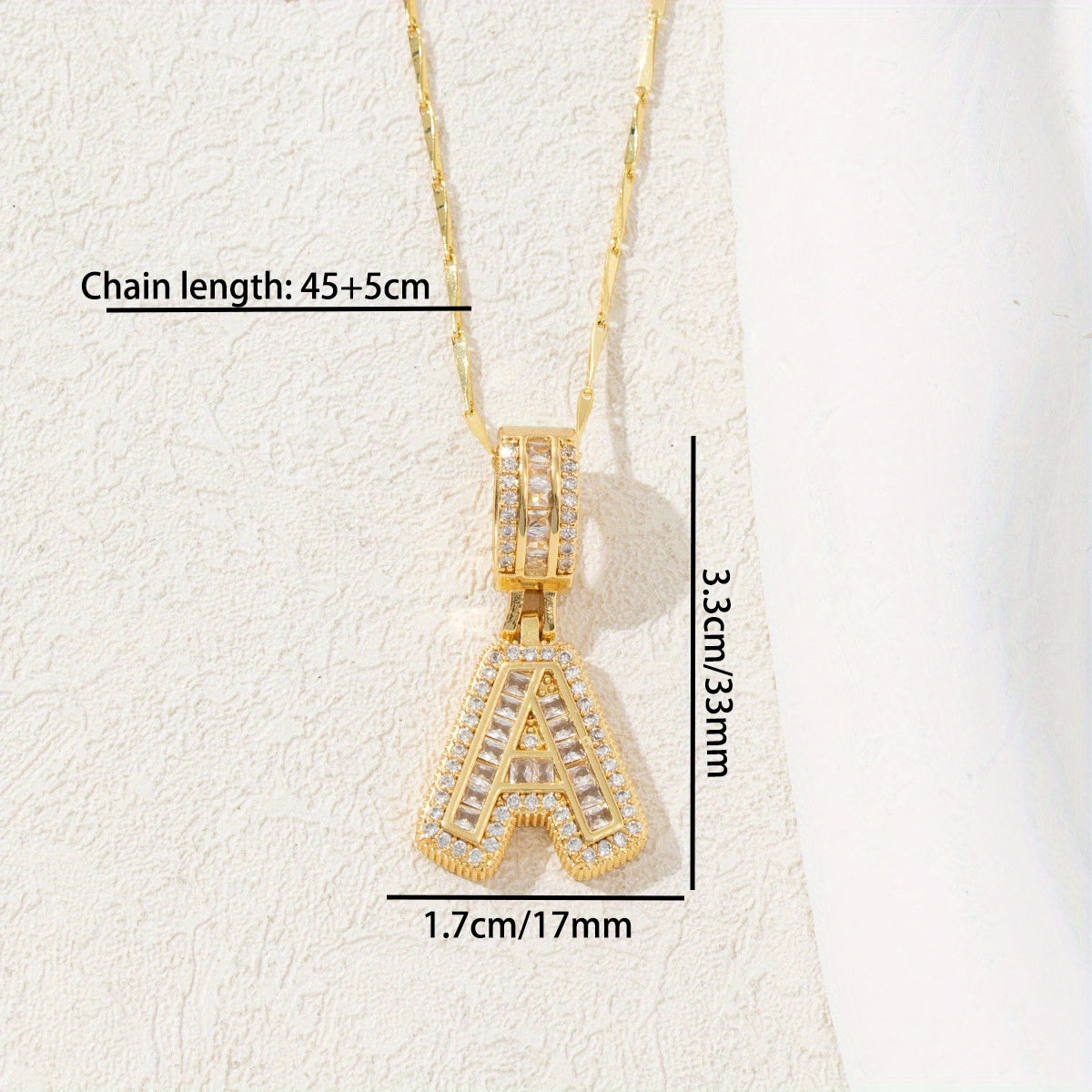 2 Packages of Initial Pendant Necklace, Letter Necklace with Adjustable 17 "-19" Chain, Valentine'S Day Gift, Suitable for Ladies And Girls