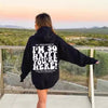 Women's Plain Letter Print Drawstring Hoodie