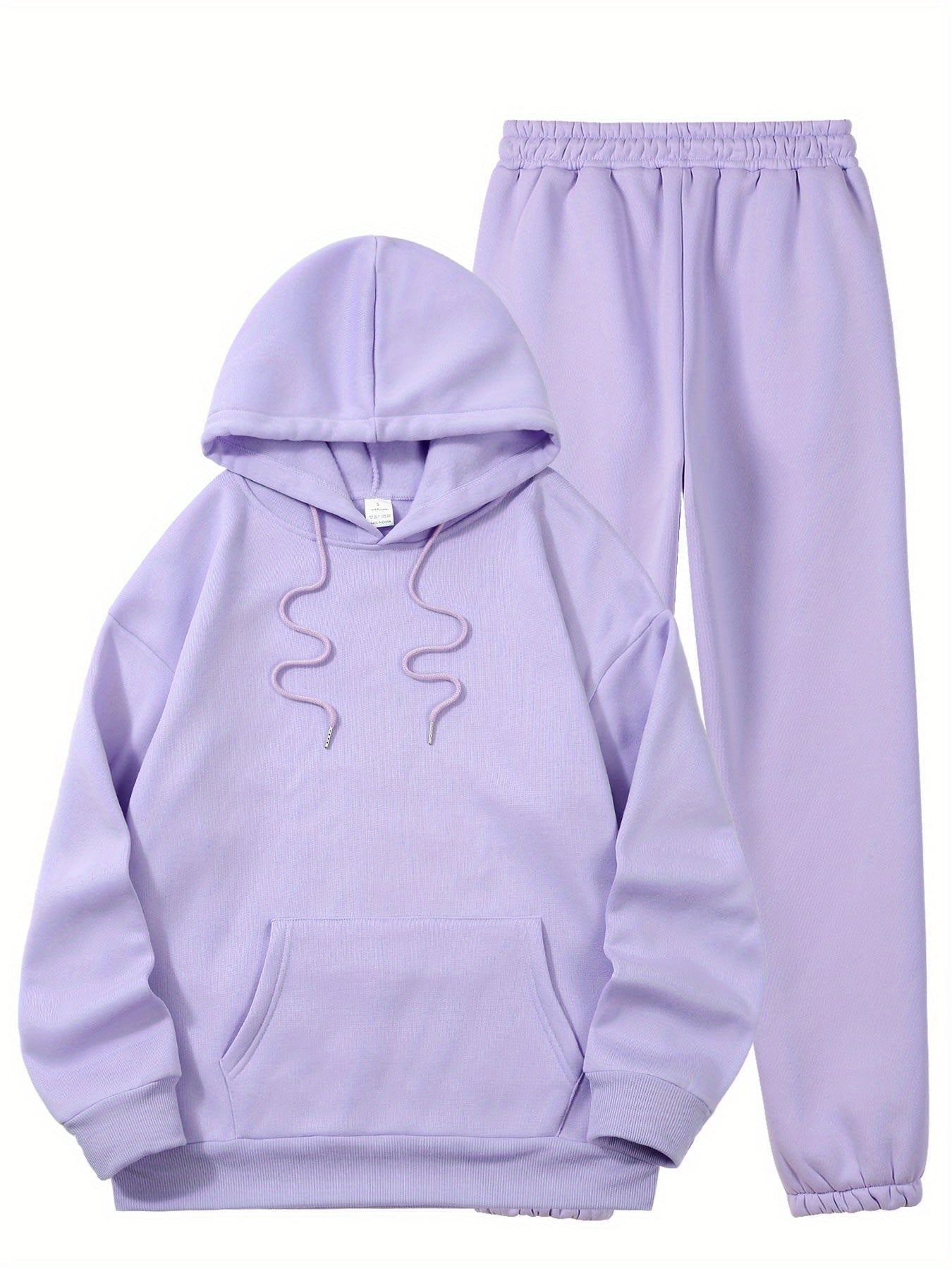 No Worries GOD Got Me Printed Women's Casual Sports Set, Sports Kangaroo Pocket Hoodie Set, Women's 2pcs Warm Set