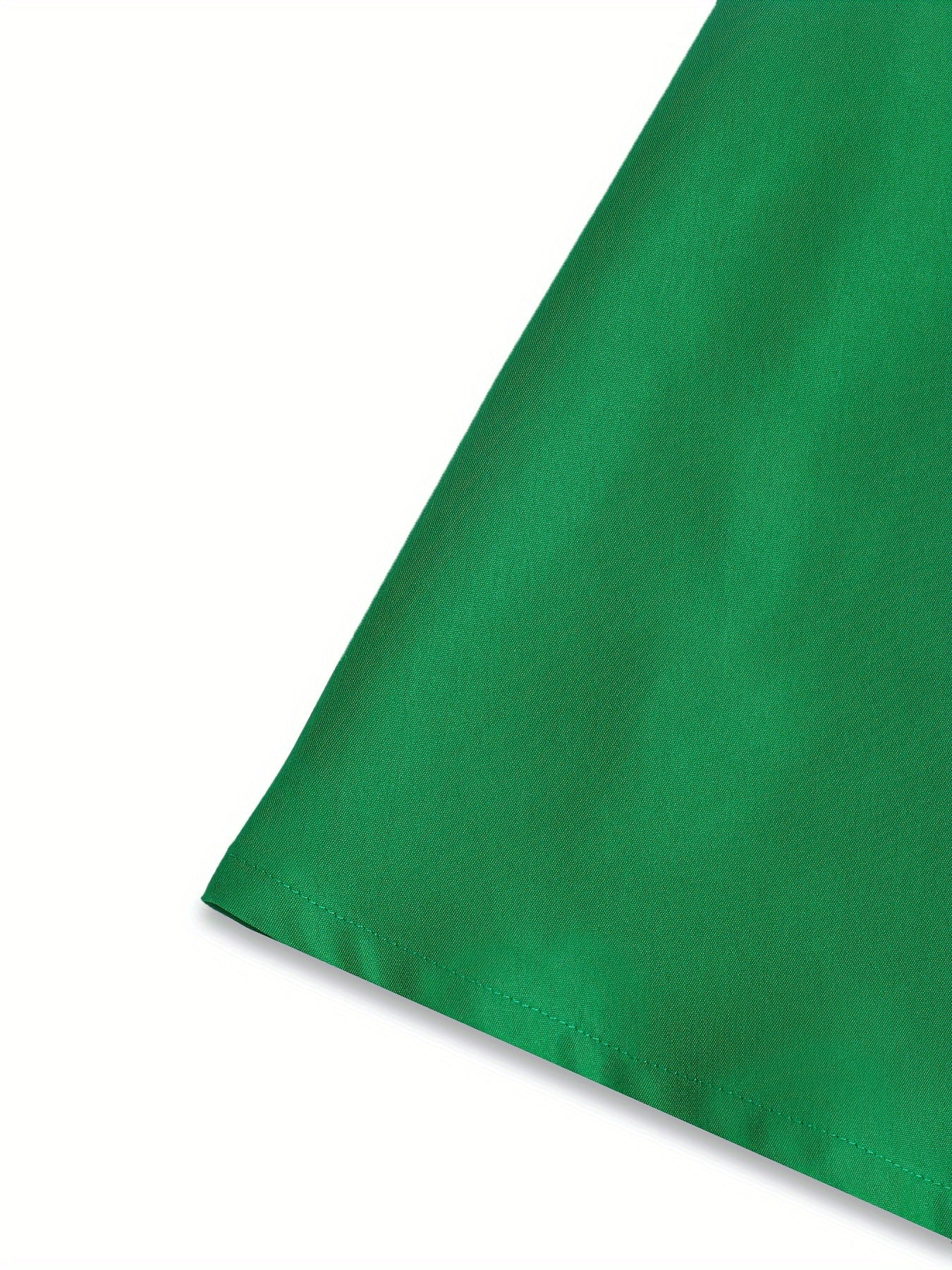Solid Color Button Front Short Sleeve Dress for Women, Spring & Summer Elegant Dress