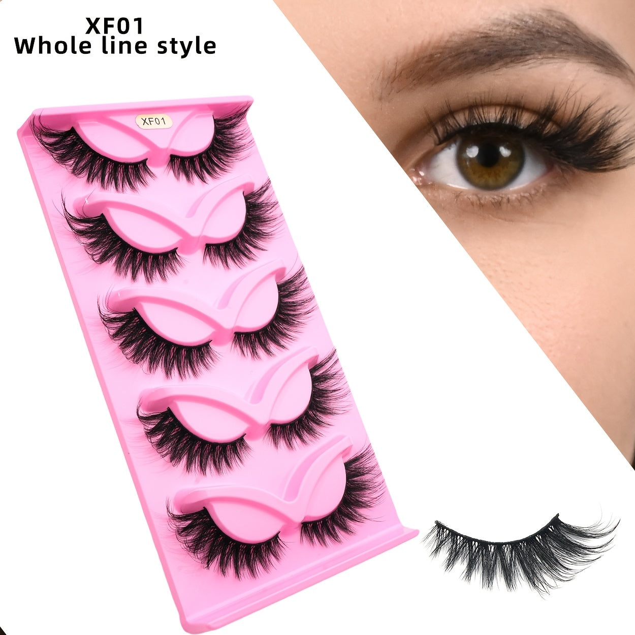 15 Pairs/3 Boxes of Cat Eye Lashes Natural Fluffy Mink Lashes 3D Natural False Lashes Fluffy Soft Cross Transparent Band Lashes Cartoon Lashes Must-have for Girls, Lash Cosmetics, Valentine's Day Gift for Women