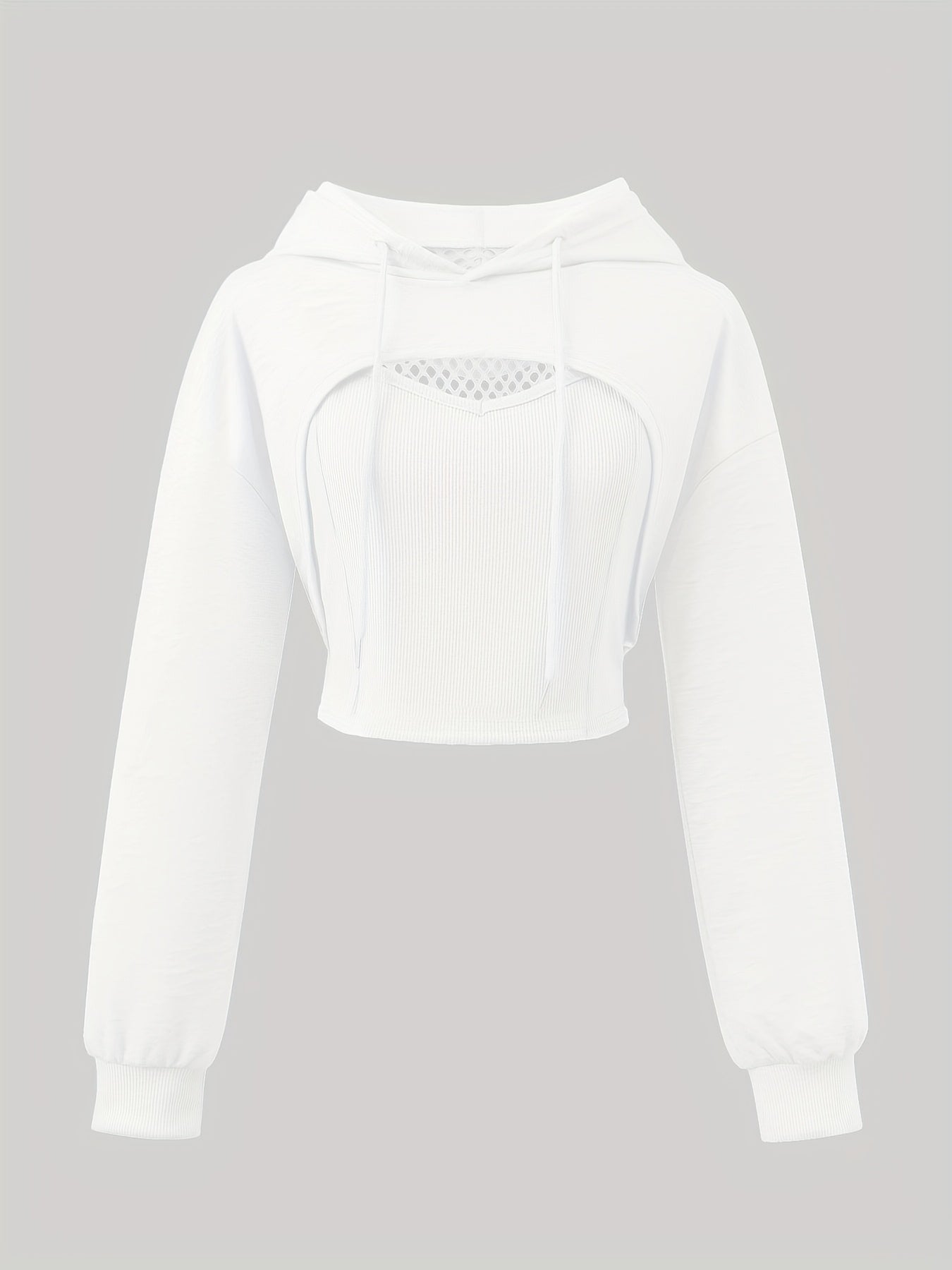 2pcs Y2K Solid Color American Hoodie & Vest Set Sweet Fashionable Tops for Spring/Summer/Autumn 2024 Salt Style Streetwear Casual