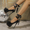 Women'S Latest Classic High-Heeled Shoes for All Seasons, Featuring a Stylish And Comfortable Design with a Durable, Slip-Resistant, And Uniquely Hollowed-Out Toe, Perfect for Trendy .