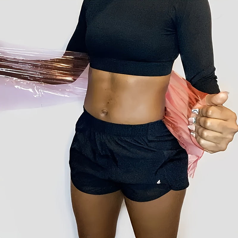 1 Pair Women's Adjustable Plastic Waist & Leg Binding Belts - Body Shaping Posture Corrector for Workout, Gym, Daily Commute - Tummy Control, Hand Washable, Gym Accessories | Seamless Design | Flexible Material