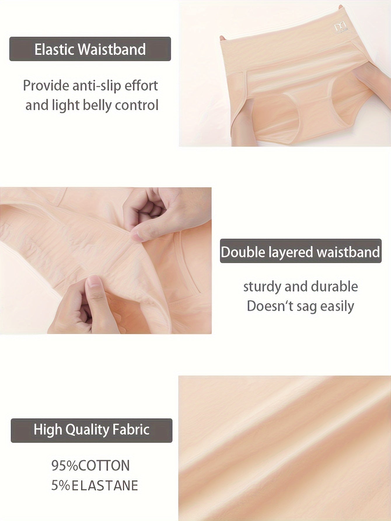 10pcs Fashion Striped High Waisted Women'S Panties, Breathable Comfortable Elastic Soft Hip Wrap Triangle Panties, Women'S Underwear Panties