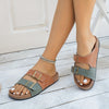 Indoor And Outdoor Casual Stylish Sandals with Adjustable Buckles, Slip-On Flat Slippers in Solid Colors for Teens, Unisex, Women'S New Outdoor Sports Beach Shoes.
