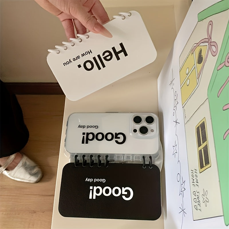 Creative Flip Notebook Style Phone Case for English Letters, Compatible with Iphone Models 16/16Plus/16Pro/16Promax/15/15Plus/15Promax/14/14Plus/14Pro/14Promax, 13/13Pro/13Promax, 12/12Pro/12Promax, 11/11Pro Max.