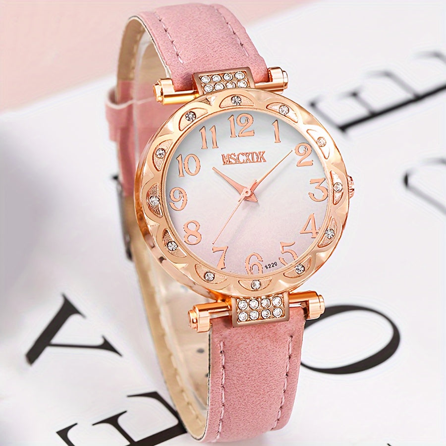 1pc Women's Luxury Quartz Watch for Daily Wear and 1pc Bracelet
