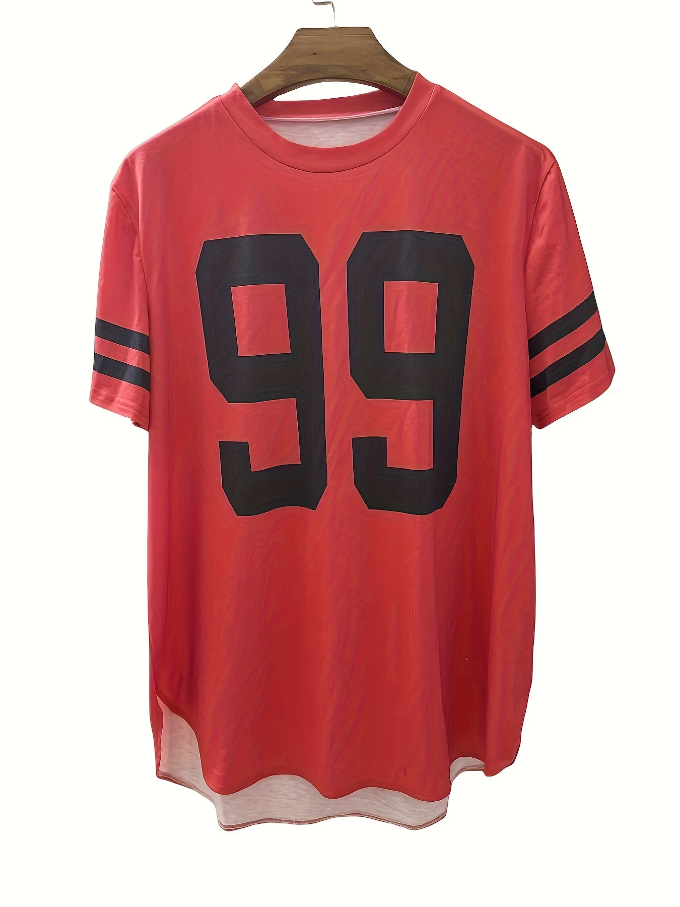 Women'S Plus Size Gray Casual T-Shirt with "95" Print, Loose Fit, Crew Neck, Short Sleeve, Polyester, Knit Fabric, Split Detail, All-Season Wear, Relaxed Fit Tee | Split Hem Detail | Polyester Fabric, Plus Size Blouses