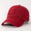 1pc Simple Polyester Baseball Cap, Embroidered Patches, Hole, Washed, Lightweight, Non-Stretch, Hand Wash or Professional Dry Clean, Solid Color, Spring Festival Valentine'S Day Gift