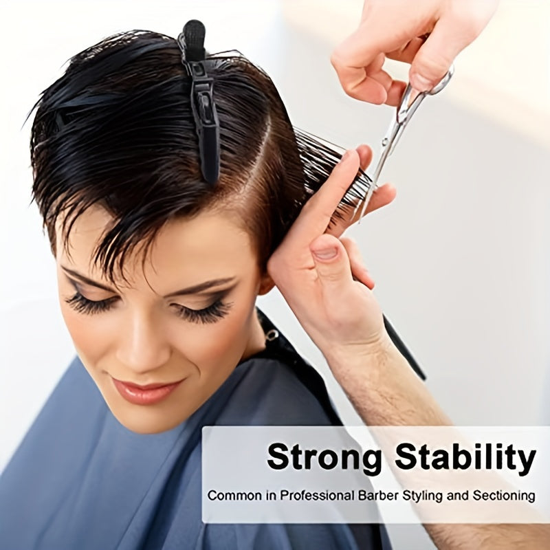 10pcs Premium Non-Slip Alligator Hair Clips - Professional Hair Styling and Sectioning Essentials for Salon-Quality Results - Durable, Easy-to-Use, and Comfortable Black Hair Accessories