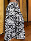 Newspaper Print Wide Leg Pockets Pants, Casual & Versatile High Waist Pants For Spring & Summer, Women's Clothing