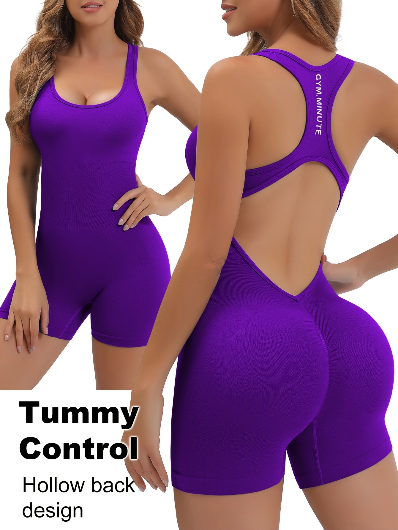 Women's High-Stretch Seamless Brown Jumpsuit Bodysuit - Soft, Breathable, 4-Way Stretch for Yoga, Tennis & Fitness - Quick-Dry, No Sheer Fabric, Machine Washable