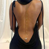 1pc Elegant & Sexy Rhinestone Backless Chain Necklace - Perfect for Beach Parties, Dinners & Evening Gowns, All-Season Daily Occasion Jewelry, Beach Party Jewelry | Elegant Necklace | Rhinestone Chain, Necklace