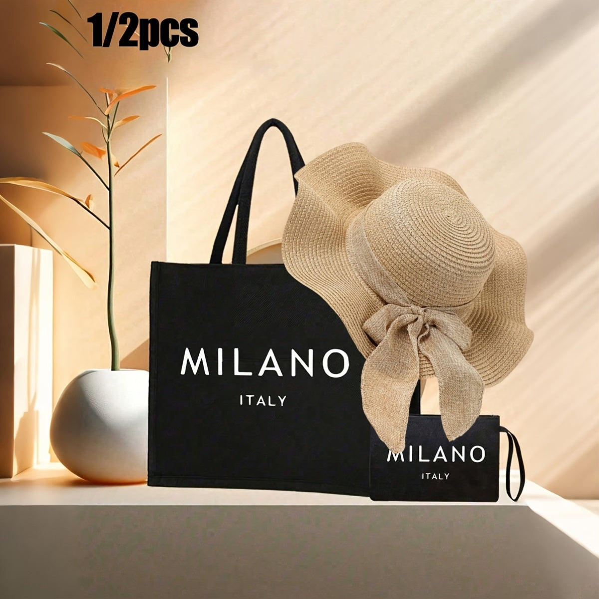 Milano Italy Black Tote Bag with "Milano Italy" Print - Durable Polyester, Perfect for Birthdays, Beaches, Holidays - Ideal Gift for Mothers, Teachers, Friends, and Students, Beach Tote Bag|Stylish Tote Bag|Durable