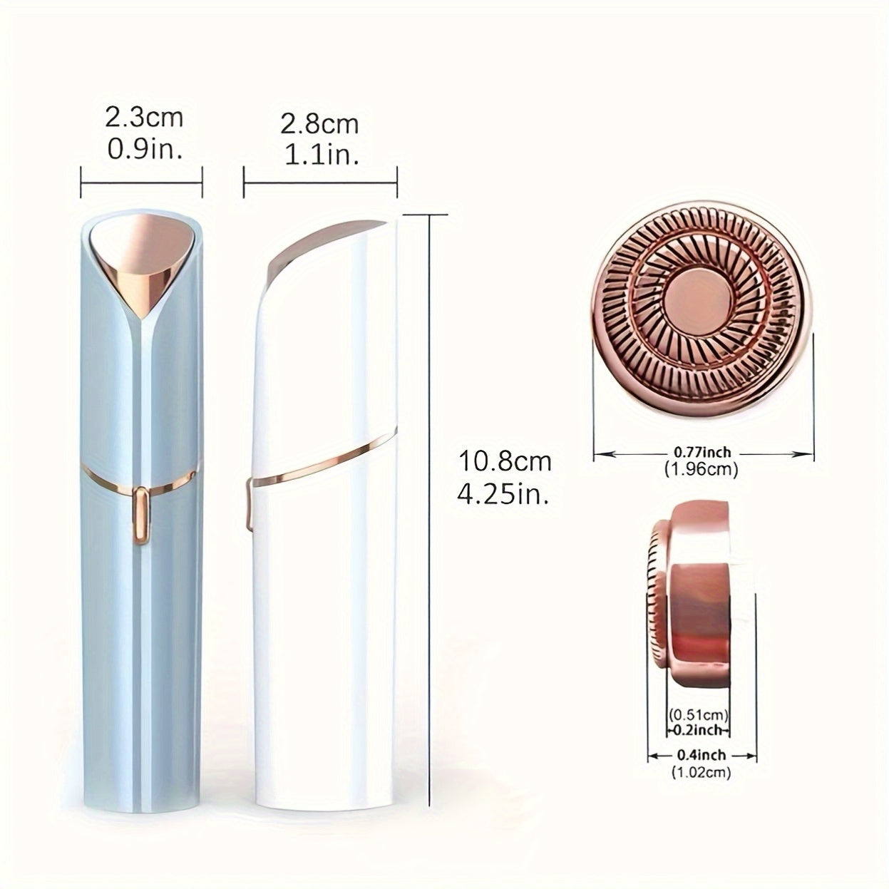 Facial Hair Remover For Women, Painless Hair Removal Device Portable Womens For Lip, Chin With USB Rechargeable, Rose Golden &Red &White