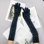 Warm Gold Velvet Clothing Gloves