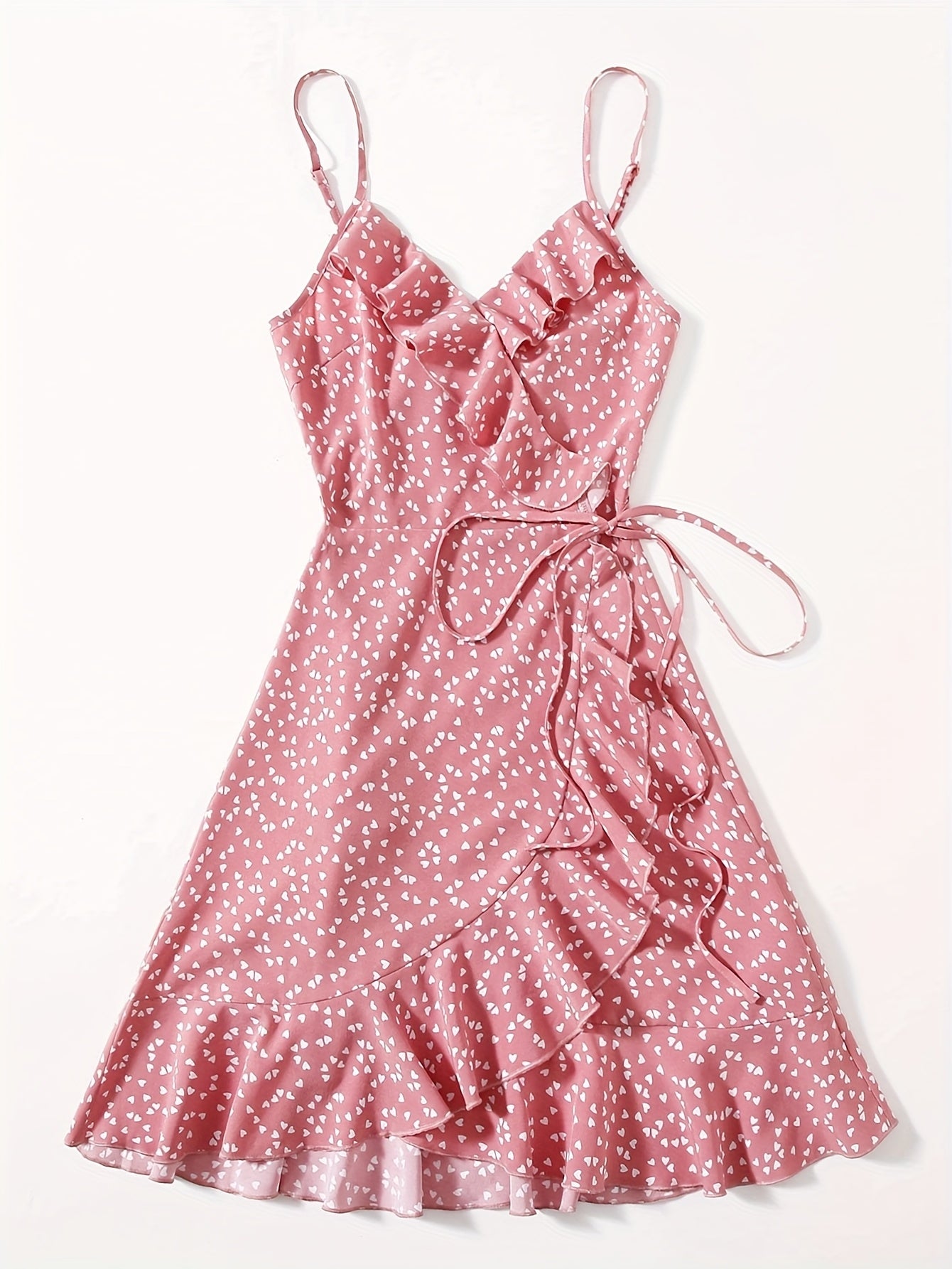 Women'S Summer Floral Print Off-Shoulder Ruffle Dress - Slimming Waist Tie, Lace-Up Detail, Casual Elegant Style