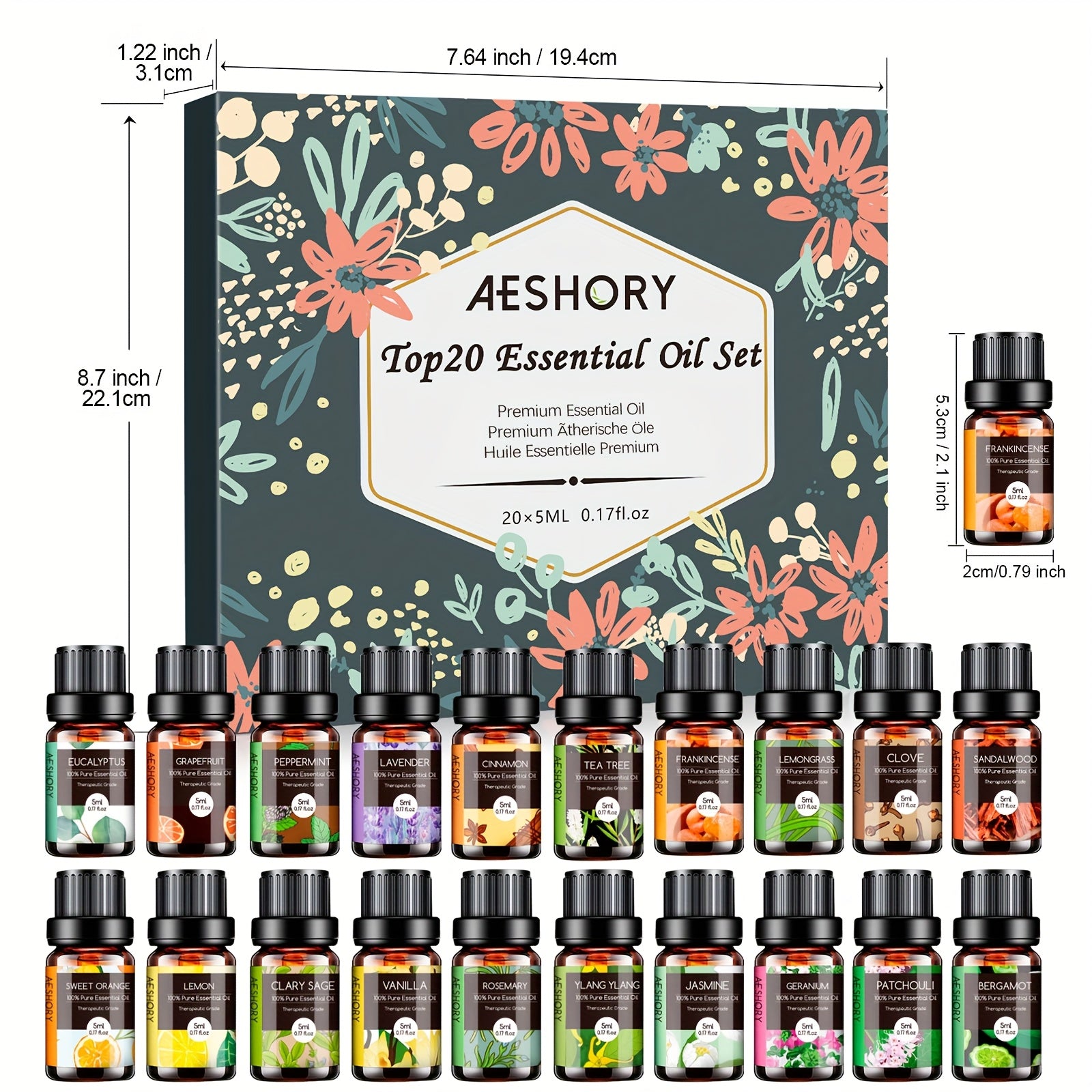 12pcs/20pcs/26pcs/32pcs Essential Oil Set, Suitable for Aromatherapy Machine, Humidifier, DIY Fragrance, Valentine's Day Gift, Holiday Gift for Friends, Lover, Girl, Lady, Family