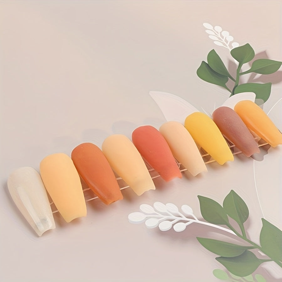 100G/ Set of Loose Bulk Class Color Acrylic Nail Powder, 10 Colors Set of Nail Art Crystal Powder, Brown Series Extension/Dipping/Carving Acrylic Powder Wholesal