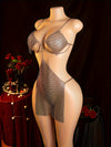 Sexy Lingerie, Sparkling Diamond Dress, Passionate Battle Robe in Bed, Women'S Seductive Dress
