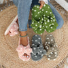 Cozy & Cute Women's Plush Slippers with Polka Dot Bow Design - Soft, Warm Indoor Footwear with Non-Slip EVA Sole, Perfect for Home Comfort in Spring & Autumn, House Slippers