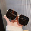 Oversized Square Fashion Fashion Glasses for Women & Men - Black Plastic Frames with Clear Lenses, Stylish Design for Shopping, Parties & Everyday Use, Shopping Glasses | Unisex Fashion Glasses | Durable Eyeglasses