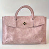 Pink Laptop Tote Bag for Women, Lightweight 13-16 Inch MacBook/ Notebook Bag with Metal Clasp, Stylish Work Commute Shoulder Bag for Office, College, Travel (Fits 13/ 14/ 15.6/ 16 Inch Laptops)