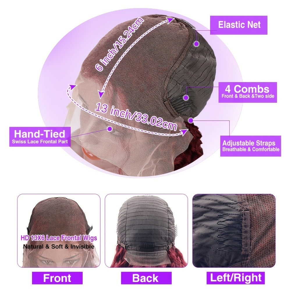 250% Density Silk Straight Wigs 100% Brazilian Human Hair 13*6 HD Transparent Lace Deep Parting Pre Plucked Natural Hairline Chocolate Brown Straight Human Hair #4 Color Wig Suitable For All Women
