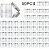 50pcs 4 oz Plastic Containers with Flip Top Lids - Transparent Round Multi-Use Containers, Unscented, Dishwasher Safe, Perfect for Creams, Lotions, Slime, Cosmetics, Beads, Samples, and Travel Storage - Reusable, No Electrici