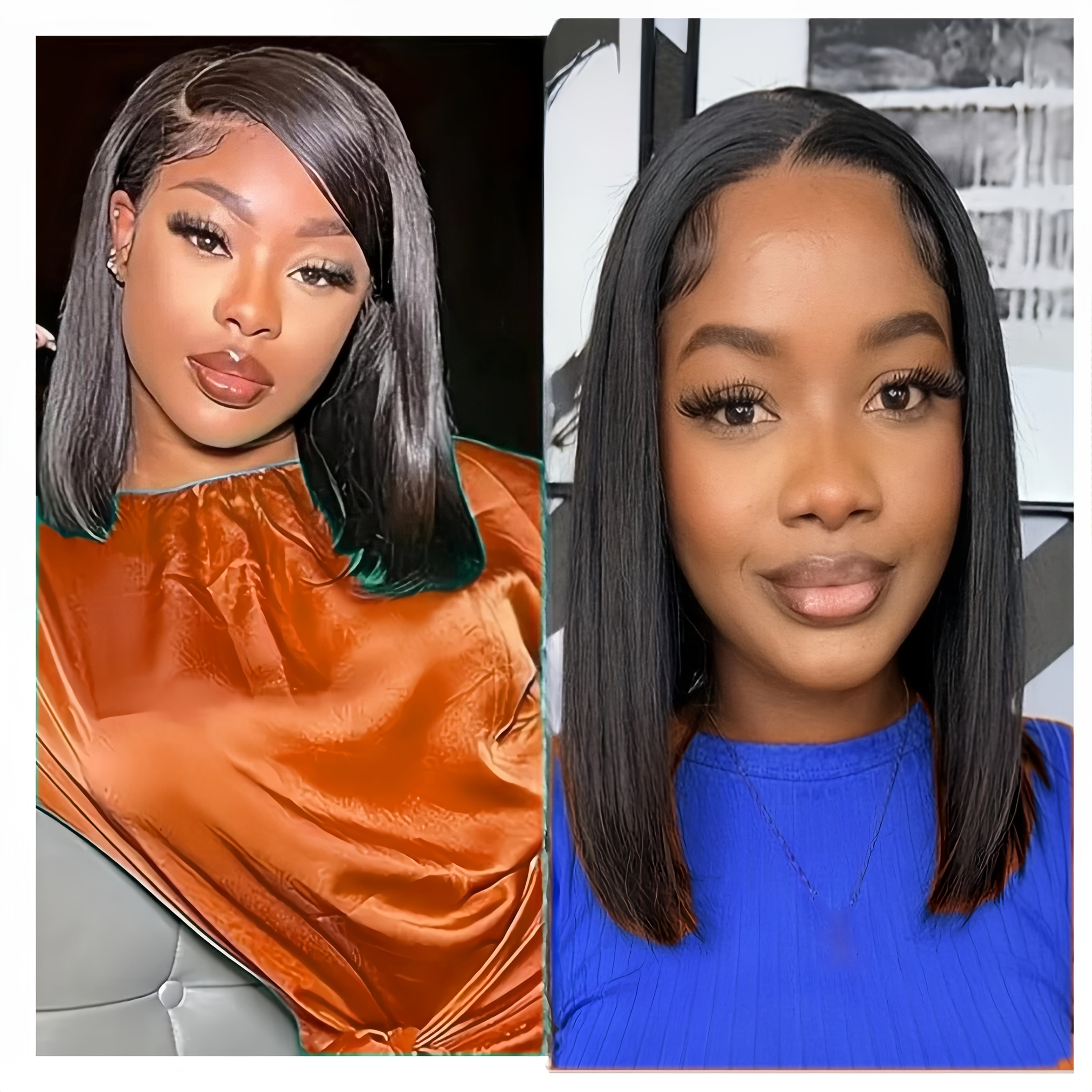 TIMOPOL Bob Wig Human Hair Glue-Free 13x4 Lace Front Wig Human Hair 10-16 "pre-drawn High Definition Clear Lace 150% Density Short Bob Wig for Women