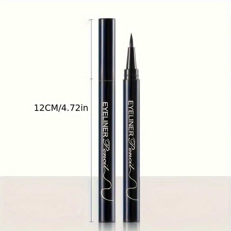 3-Pack Waterproof Black Liquid Eyeliner Pens – Extra Slim Tip, Smudge-Proof, Beginner-Friendly, with Plant-Based Squalane