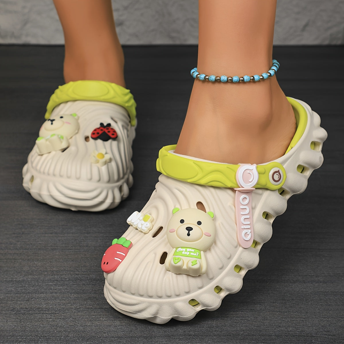 Women'S Cute Cartoon EVA Clogs - Soft, Comfortable, and Versatile for Casual Wear, Slides, and Summer-Ready, Fashion-Forward, Two-Wear Design with Independent Activity Foot Pads, Clogs for Ladies